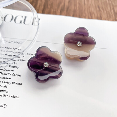 Ins Promoție 2,5 cm Mini agrafă de păr cu flori Fashon 2 buc/set Drăguț cu strasuri Acid acetic Rechin Clip pentru femeie fete