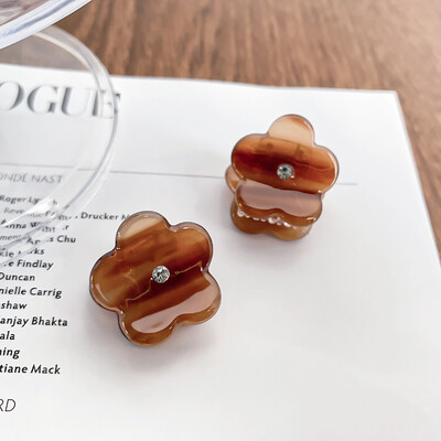 Ins Promoție 2,5 cm Mini agrafă de păr cu flori Fashon 2 buc/set Drăguț cu strasuri Acid acetic Rechin Clip pentru femeie fete