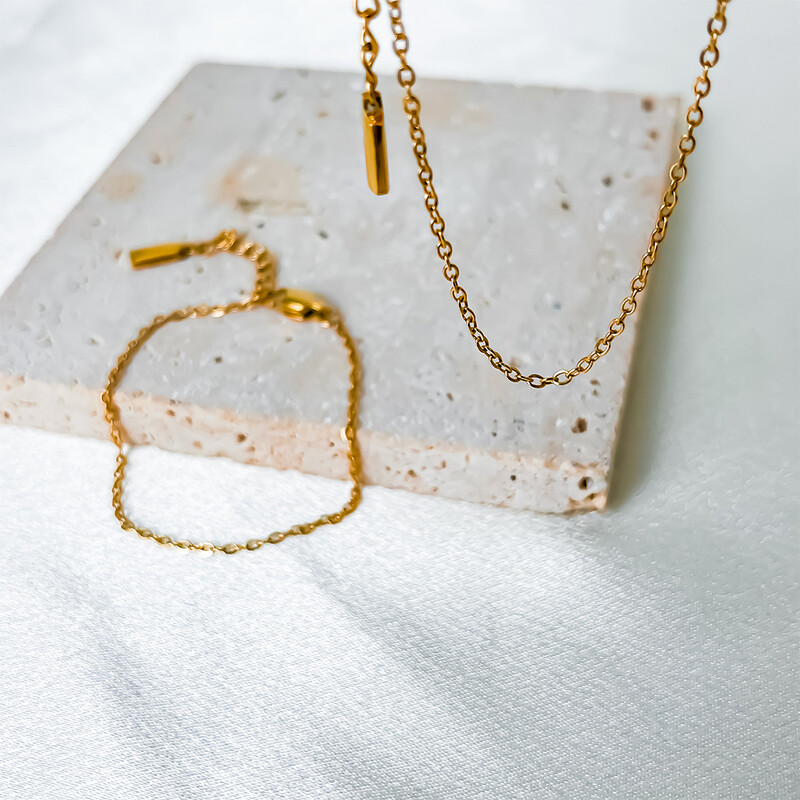 eManco de înaltă calitate din oțel inoxidabil placat cu aur gleznă cu lanț fin clasic versiune mare cataramă homar bijuterii DIY pentru bărbați angro