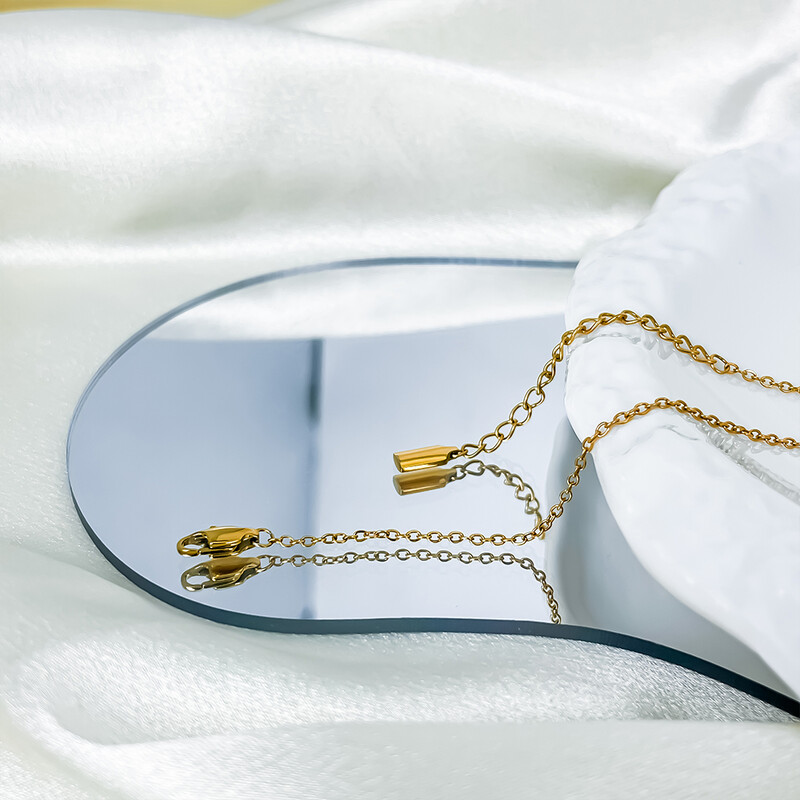 eManco de înaltă calitate din oțel inoxidabil placat cu aur gleznă cu lanț fin clasic versiune mare cataramă homar bijuterii DIY pentru bărbați angro