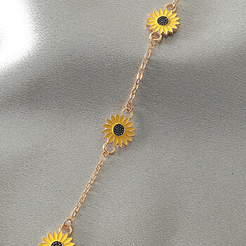 Γυναικεία αξεσουάρ δώρου 2022 New Alloy Sunflower Chain Minimalist Daisy Feet