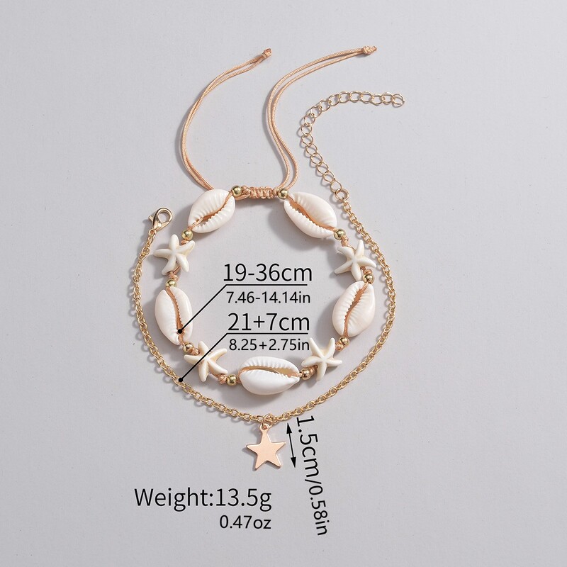 Κρεμαστό κρεμαστό κράμα αστεριών από κράμα θαλασσινού στιλ παραλίας ωκεανού για γυναικείους αστραγάλους