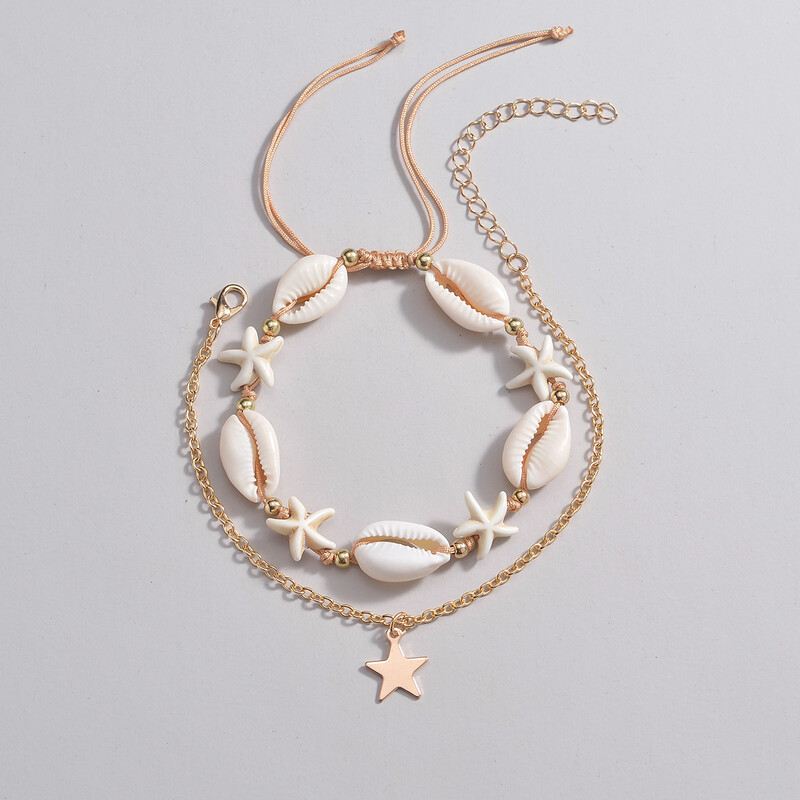 Κρεμαστό κρεμαστό κράμα αστεριών από κράμα θαλασσινού στιλ παραλίας ωκεανού για γυναικείους αστραγάλους