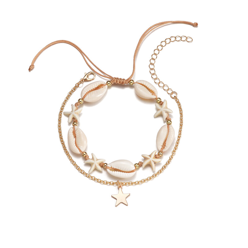 Κρεμαστό κρεμαστό κράμα αστεριών από κράμα θαλασσινού στιλ παραλίας ωκεανού για γυναικείους αστραγάλους