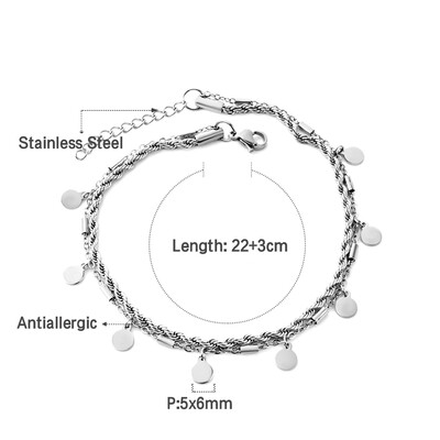ASONSTEEL Turkey Blue Evil Cat Eyes bokalánc karkötő rozsdamentes acél varázslat gyöngyös láblánc bokalánc a lábon női strandékszer