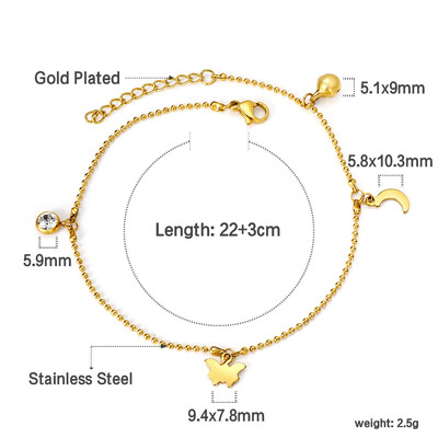 ASONSTEEL Turkey Blue Evil Cat Eyes bokalánc karkötő rozsdamentes acél varázslat gyöngyös láblánc bokalánc a lábon női strandékszer