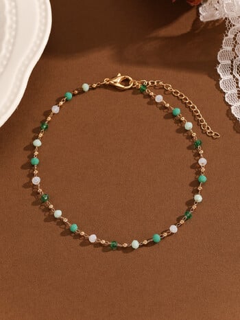 Καλοκαιρινά γυναικεία ποδαράκια Χάντρες Stone Anklet Bohemian Beach Ankles on Foot Ankle βραχιόλια για γυναίκες αλυσίδα ποδιών