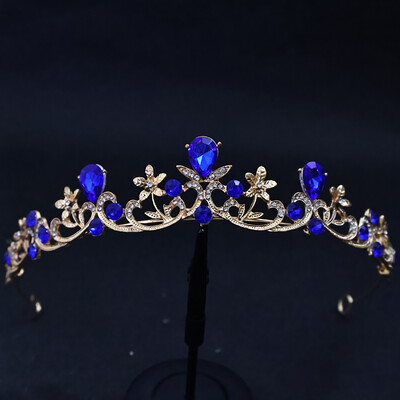 Nuotakos įvairiaspalvė karūnėlė tiara moderni minimalistinio baroko krištolo karūna plaukų aksesuarai vestuvinių suknelių aksesuarai