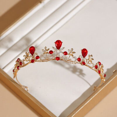 Nuotakos įvairiaspalvė karūnėlė tiara moderni minimalistinio baroko krištolo karūna plaukų aksesuarai vestuvinių suknelių aksesuarai