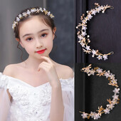 Cristal perle bentiță cu flori Bentita pentru păr Tiara pentru femei Bal de mireasă nuntă Accesorii pentru păr Bijuterii Bentita pentru păr Tiara Cadou