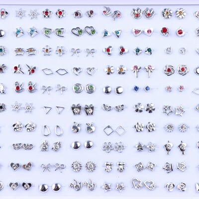 36 poros / partijos mada Spalvoti Kalnų krištoliniai auskarai Moterų Merginų Gyvūnų Auskarų vėrimas Papuošalai Vestuvių Vakarėlis Dovanos Mišrus stilius