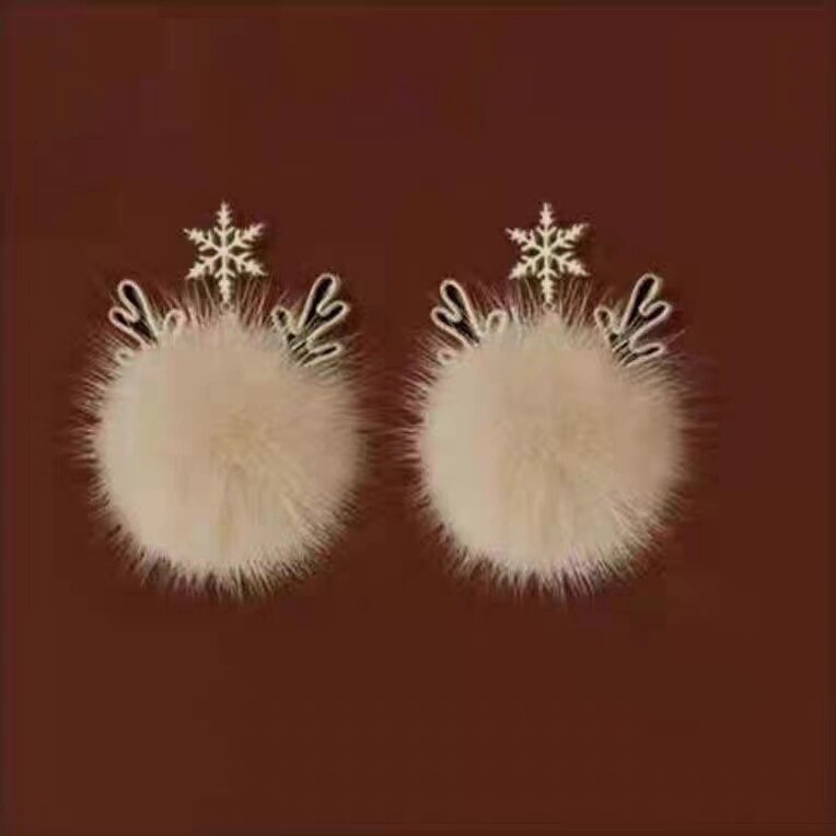 2 bucăți de modă, fulgi de nea, ren, dulci, cercei cu știfturi creative, pentru femei, pentru ziua de Crăciun, cadouri zilnice, bijuterii