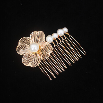 2 DB menyasszonyi fejdísz Kézzel készített virág gyöngy hajfésűtűk Esküvői formázás Ékszer Divatbetét Fésű Haj Kiegészítők Ajándékok