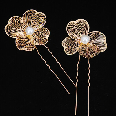 2 DB menyasszonyi fejdísz Kézzel készített virág gyöngy hajfésűtűk Esküvői formázás Ékszer Divatbetét Fésű Haj Kiegészítők Ajándékok