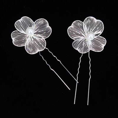 2 DB menyasszonyi fejdísz Kézzel készített virág gyöngy hajfésűtűk Esküvői formázás Ékszer Divatbetét Fésű Haj Kiegészítők Ajándékok