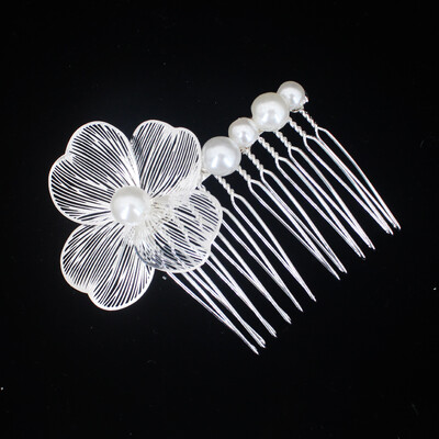2 DB menyasszonyi fejdísz Kézzel készített virág gyöngy hajfésűtűk Esküvői formázás Ékszer Divatbetét Fésű Haj Kiegészítők Ajándékok