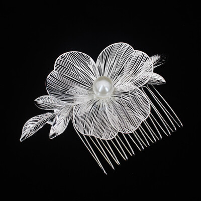 2 DB menyasszonyi fejdísz Kézzel készített virág gyöngy hajfésűtűk Esküvői formázás Ékszer Divatbetét Fésű Haj Kiegészítők Ajándékok