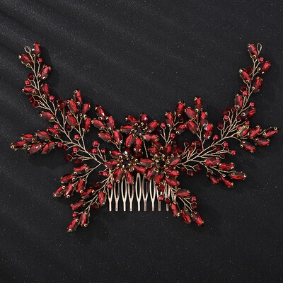 Moterų nuotakos didelių krištolinių vestuvinių plaukų šukos su šampanu nuotakos šoninės šukos, pilnos Kalnų krištolinio akmens plaukų aksesuaras moterims ir mergaitėms