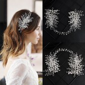 Bandă de cristal de culoare argintie Tiara pentru femei Mireasa Regina Strass Nunta Accesorii pentru păr de mireasa Bijuterii Bandă Bandă Tiara
