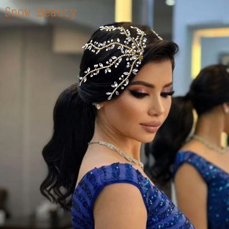 A463 pieptene de păr mireasa agrafă agrafă cu strass nuntă bentiță perla mireasă pieptene lateral pentru petrecere bal Accesorii pentru păr femei diademe