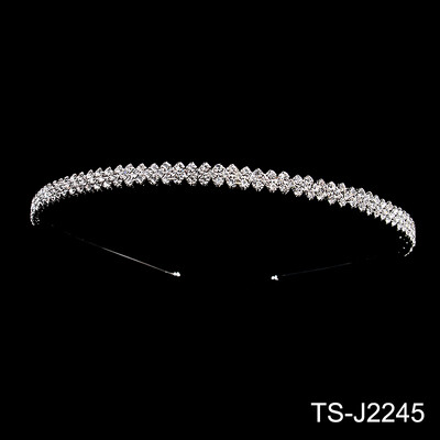 Tiara de mireasa cu stras de moda Piese pentru cap de culoare argintie cristal de nunta Accesorii pentru par pentru femei petrecere de aniversare Coroane cu strass