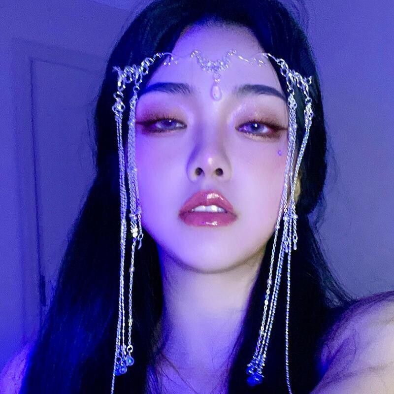 Ručne vyrobená sladká svadobná čelenka krištáľová retiazka na hlavu tiara vlasové šperky pre ženy kamienkové čelenka na čelo doplnky