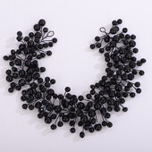 Juodi vestuviniai plaukų aksesuarai Suknelės ypatingiems renginiams Vestuviniai galvos papuošalai Madingi gėlių galvos apdangalai Vine Pearl galvos juosta