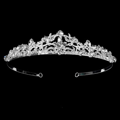 Tiara de cristal Bijuterii de mireasa Rafinat petrecere de mireasa Coroana de mireasa cu strass Bijuterii de par noi pentru femei Accesorii pentru par
