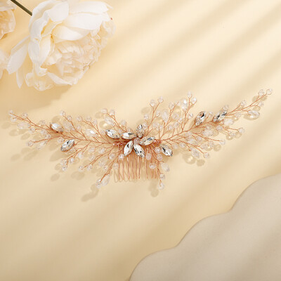 Piepteni de păr de mireasă cu strasuri la modă, argintiu, accesorii pentru cap de nuntă, bentită pentru petrecere, verde, albastru, caciulă, diademe de aur