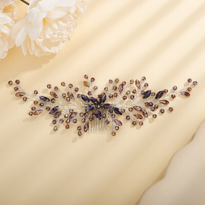 Piepteni de păr de mireasă cu strasuri la modă, argintiu, accesorii pentru cap de nuntă, bentită pentru petrecere, verde, albastru, caciulă, diademe de aur