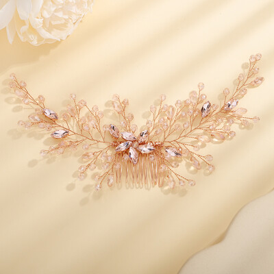 Piepteni de păr de mireasă cu strasuri la modă, argintiu, accesorii pentru cap de nuntă, bentită pentru petrecere, verde, albastru, caciulă, diademe de aur