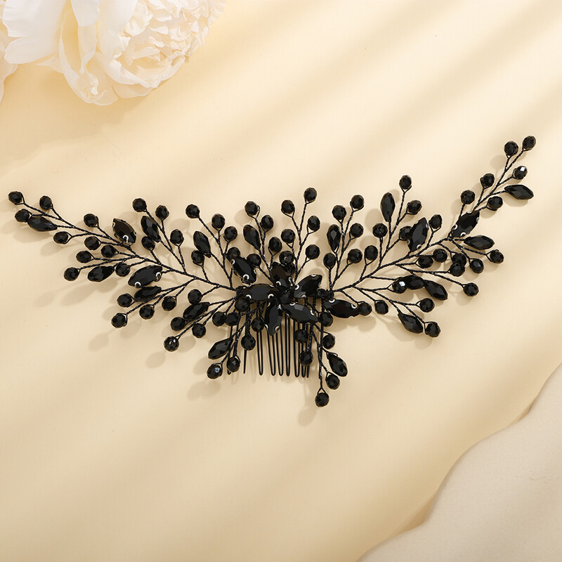 Piepteni de păr de mireasă cu strasuri la modă, argintiu, accesorii pentru cap de nuntă, bentită pentru petrecere, verde, albastru, caciulă, diademe de aur