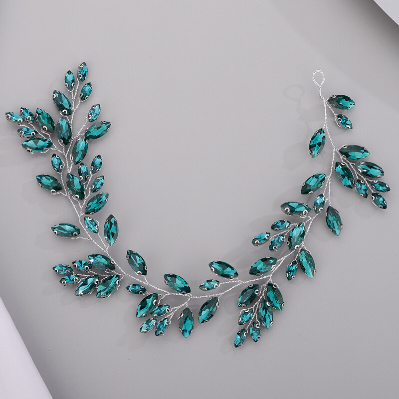 Arany esküvői fej ékszerek Piros koszorúslány fejfedők Kék kézzel készített strassz fejpánt menyasszonyi haj kiegészítők tiarák nőknek