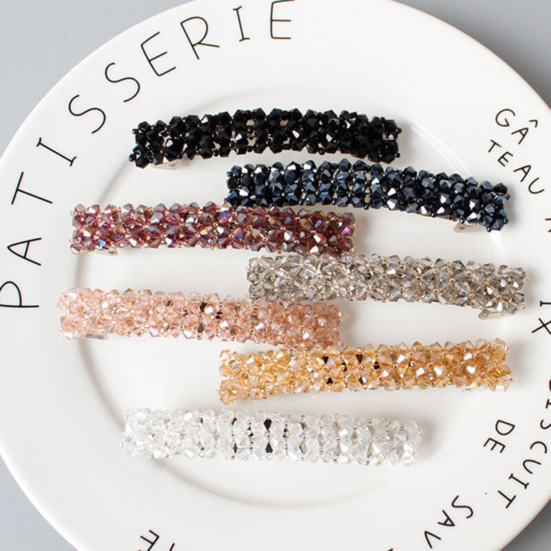 Noi agrafe de păr elegante coreene cleme de păr din cristal strasuri agrafe de păr pentru femei fete accesorii de păr