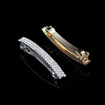 Fashion Sparkly Full Crystal Rhinestone Κλιπ μαλλιών γαλλικού Barrette για γυναίκες κορίτσια Πολυτελή κοσμήματα μαλλιών