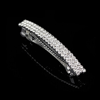 Fashion Sparkly Full Crystal Rhinestone Κλιπ μαλλιών γαλλικού Barrette για γυναίκες κορίτσια Πολυτελή κοσμήματα μαλλιών