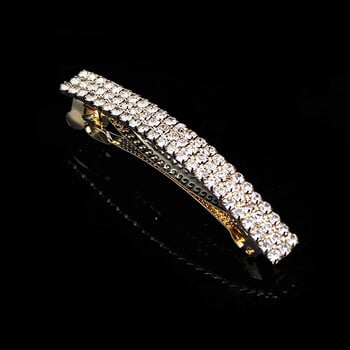 Fashion Sparkly Full Crystal Rhinestone Κλιπ μαλλιών γαλλικού Barrette για γυναίκες κορίτσια Πολυτελή κοσμήματα μαλλιών