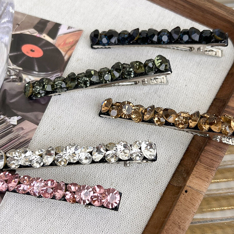 UXSL Agrafe de păr colorate cu strasuri Super Flash pentru femei, fete, ac de păr cu latură dulce, accesorii de păr la modă.