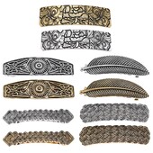 Knot Hair Barrettes Vintage metāla matu sprādzes, lielas franču pavasara Barrette biezu matu matu sprādzes sievietēm