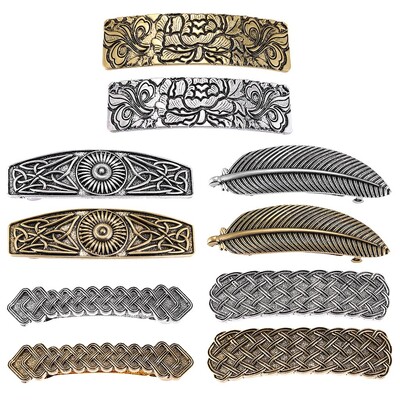 Knot Hair Barrettes Vintage metallist juukseklambrid, suured Prantsuse Spring Barrette paksud juuksenõelad naistele