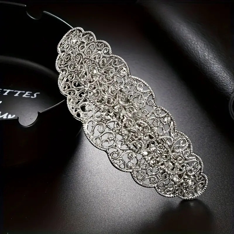 Agrafă de păr scobită, clemă de păr metal vintage, clemă de păr decorativă, clemă de păr franceză, accesorii de păr pentru femei și fete