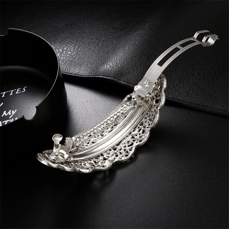 Agrafă de păr scobită, clemă de păr metal vintage, clemă de păr decorativă, clemă de păr franceză, accesorii de păr pentru femei și fete