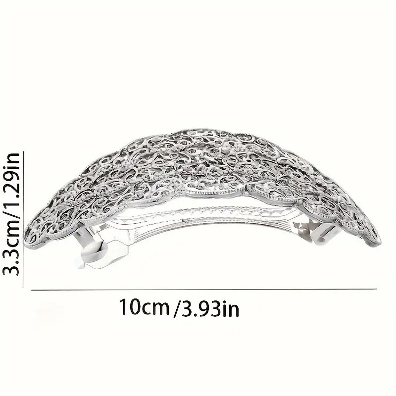 Agrafă de păr scobită, clemă de păr metal vintage, clemă de păr decorativă, clemă de păr franceză, accesorii de păr pentru femei și fete