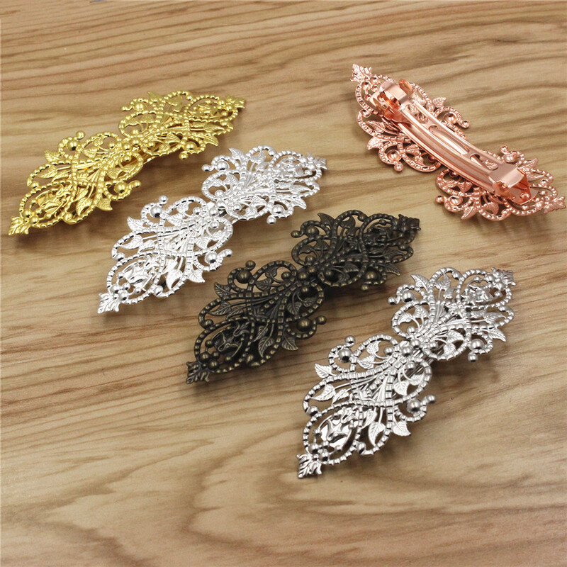 Vario madingi plaukų segtukai Priedai Simetriška gėlė Moteriškos plaukų rankenos Barrettes Galva Plaukų segtukai Galvos apdangalas Ilgis 94mm 1vnt