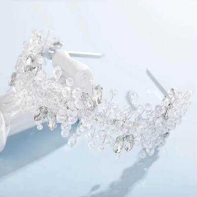 5 krāsu rokām darinātas kāzu līgavas greznas sarkanas zilas strass ar tiāras un kroņi līgavas galvas saišu kostīmu matu aksesuāri sievietēm