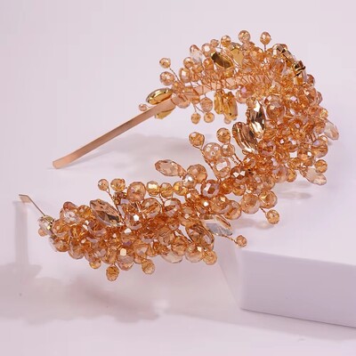 5 krāsu rokām darinātas kāzu līgavas greznas sarkanas zilas strass ar tiāras un kroņi līgavas galvas saišu kostīmu matu aksesuāri sievietēm