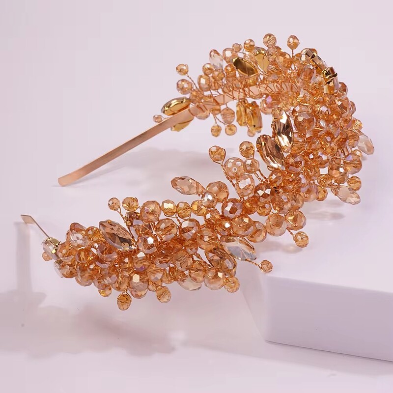 5 krāsu rokām darinātas kāzu līgavas greznas sarkanas zilas strass ar tiāras un kroņi līgavas galvas saišu kostīmu matu aksesuāri sievietēm