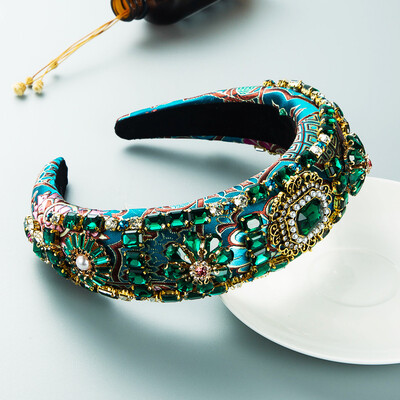 1 buc. Cerc de păr cu strasuri la modă Boho, cu boruri late, strălucitoare, bandă baroc, accesorii pentru pălărie de nuntă pentru femei, nou 2022