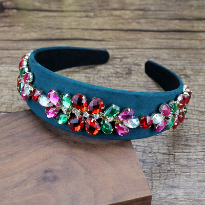 Χειροποίητα πολυτελή αξεσουάρ μαλλιών από κρύσταλλο και χάντρες Bohemian rhinestone Headbands for Women Wedding Party