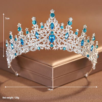 Baroque Crown Wedding Bride Κομψά αξεσουάρ μαλλιών για γυναίκες Tiaras Party Queen
